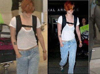 Exclu Vidéo : Kristen Stewart après la Fashion Week, elle retourne chez elle avec un look OUT !