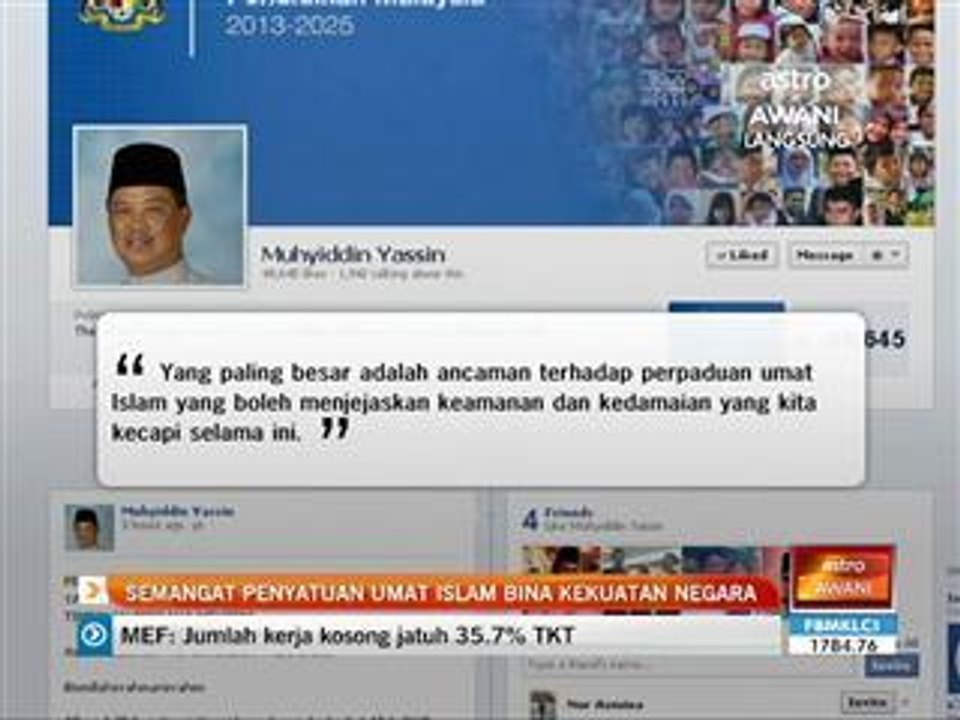 Semangat penyatuan umat Islam bina kekuatan negara