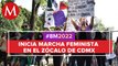 Inician las marchas de algunos colectivos feministas en el Zócalo de la CdMx