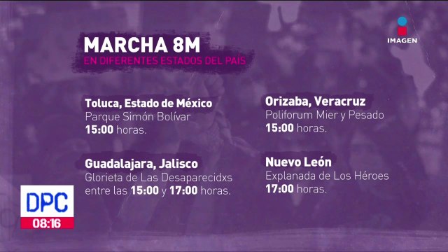 Se alistan manifestaciones en todo el país con motivo del Día Internacional de la Mujer