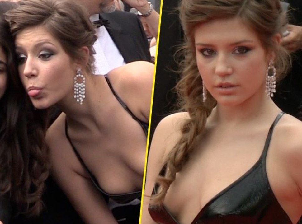 Exclu Vidéo : Comment préférez-vous Adèle Exarchopoulos: Avant ou pendant la montée des marches à Cannes ... Regardez !