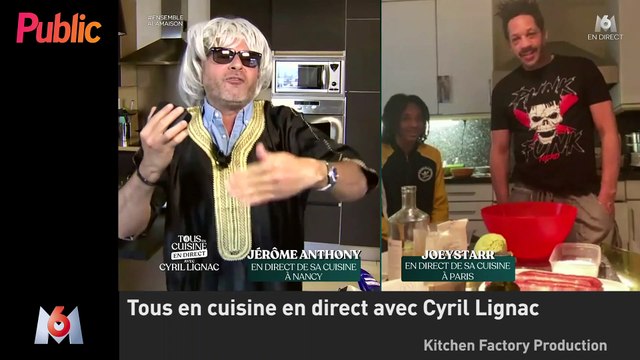 Zapping : Tous en cuisine : JoeyStarr met le feu chez Cyril Lignac