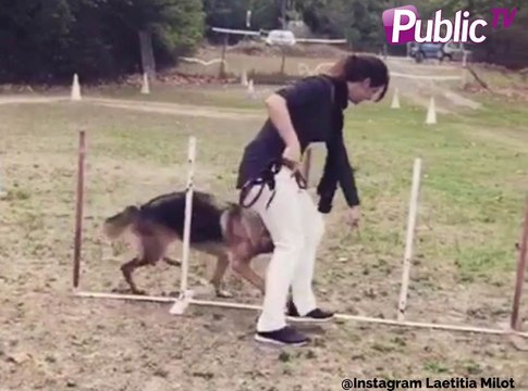 Laetitia Milot présente son numéro de dressage de chien !