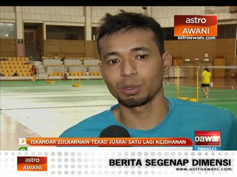 Iskandar Zulkarnain tekad juarai satu lagi kejohanan