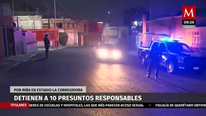 Detienen a 10 presuntos responsables de riña en estadio “La Corregidora”