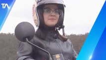 Rompen estereotipos a bordo de su motocicleta