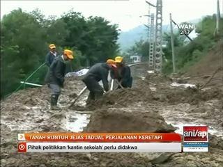 Tanah runtuh jejas jadual perjalanan keretapi