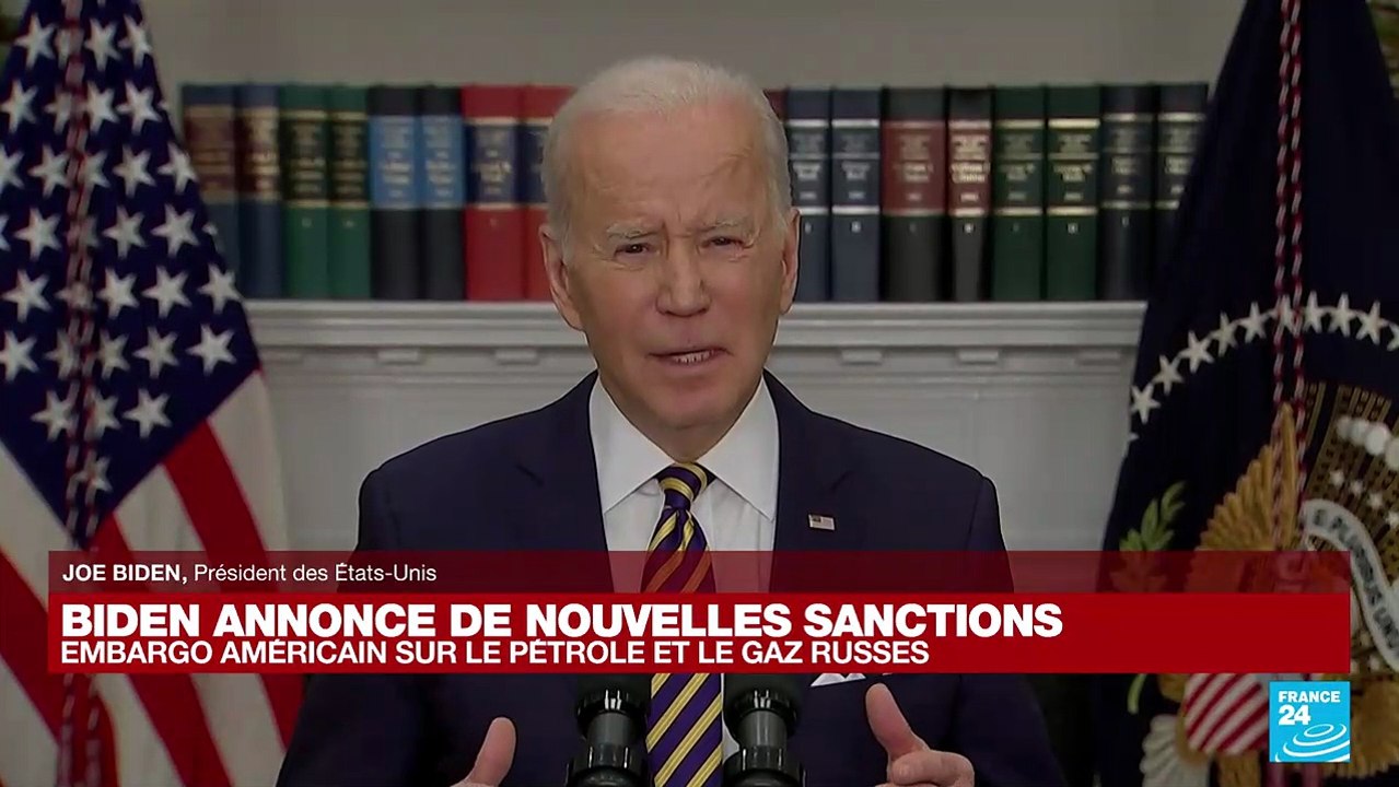 REPLAY - Joe Biden ordonne un embargo sur les importations américaines de pétrole et gaz russes