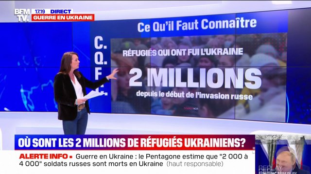 Dans quels pays se trouvent les 2 millions de réfugiés ukrainiens?