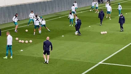 Manchester City v Sporting Lisbon pre-match training from the Etihad Campus