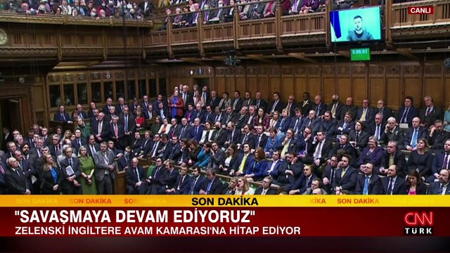 Zelenski, İngiltere Avam Kamarası'na video mesaj ile seslendi
