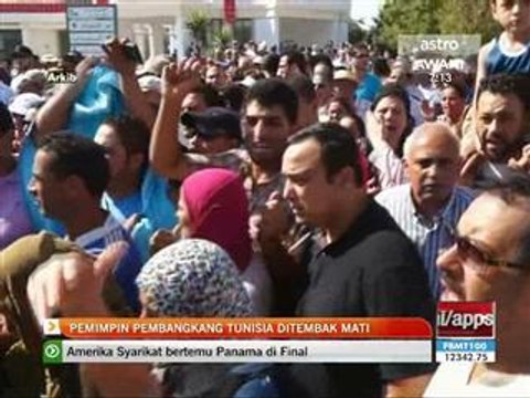 Pemimpin pembangkang Tunisia ditembak mati