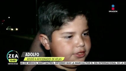 Aficionado del Atlas encuentra a niño que le dio su playera para salvarlo