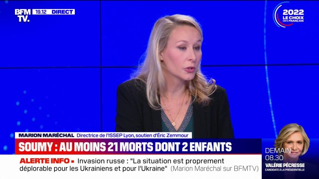 Pour Marion Maréchal, il faut calibrer les sanctions contre la Russie pour éviter une situation dramatique sur le plan social