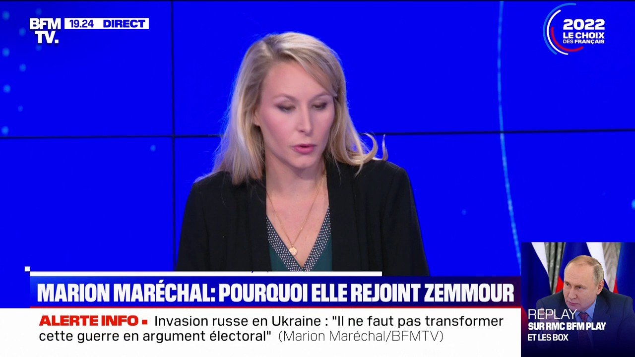 Marion Maréchal: "Eric Zemmour a de nombreuses cartes en main que Marine Le Pen n'a pas"