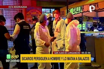 Download Video: San Juan de Lurigancho: sicarios en moto asesinan a balazos a hombre