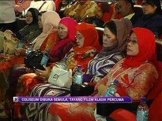 Coliseum dibuka semula, tayang filem klasik percuma