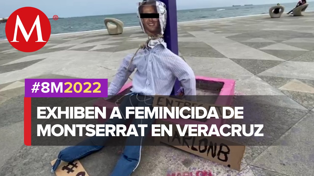 Con muñeco de trapo, exigen a presunto feminicida entregarse en Veracruz