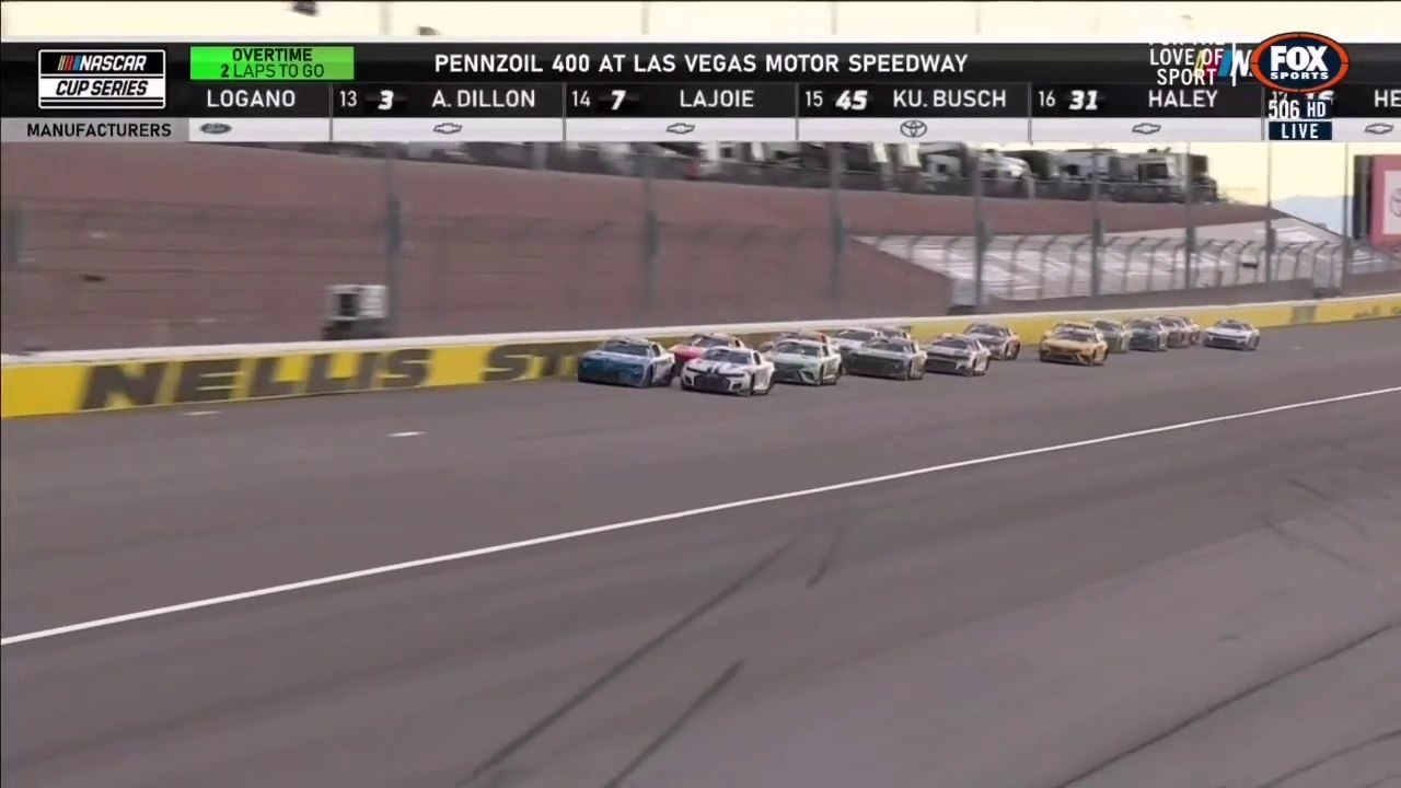 Nascar Cup Series 2022 Las Vegas Race Amazing Finish Larson vs Bowman Win Kyle Busch Interview