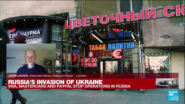Russia's invasion of Ukraine: Visa, Mastercard and Paypal stop operations in Russia