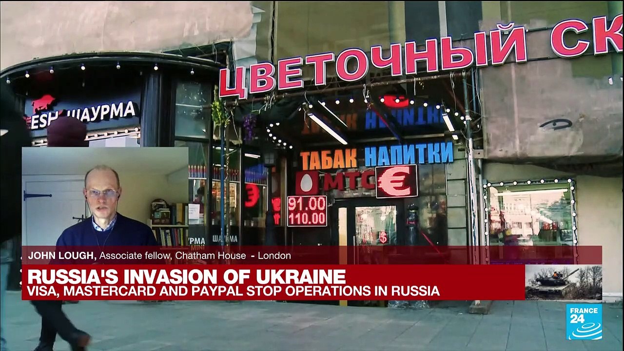 Russia's invasion of Ukraine: Visa, Mastercard and Paypal stop operations in Russia