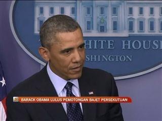 Obama luluskan pemotongan bajet persekutuan