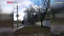 Ukrayna'da tankların çatışma anı kameralarda