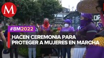 Ceremonia ancestral en Glorieta de las mujeres que luchan