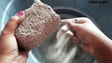 ASMR Gritty Sand Cement Water Crumble Delicious Cr; ASMR BooM