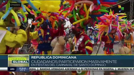 Ciudadanos dominicanos celebran primer carnaval tras dos años sin su realización por la Covid-19