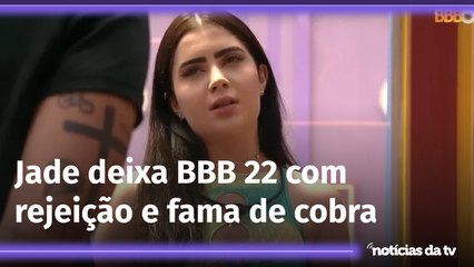 Jade Picon é eliminada do BBB 22 e leva tombo de 'milhões' após criar rivalidade com Arthur