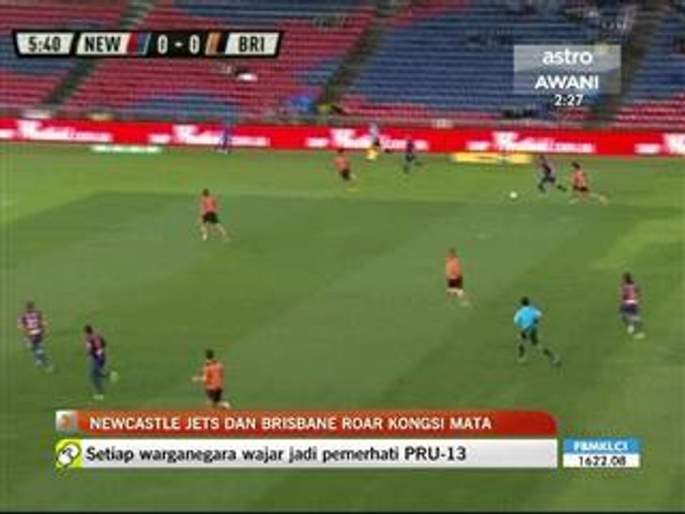 Newcastle Jets , Brisbane Roar seri tanpa gol