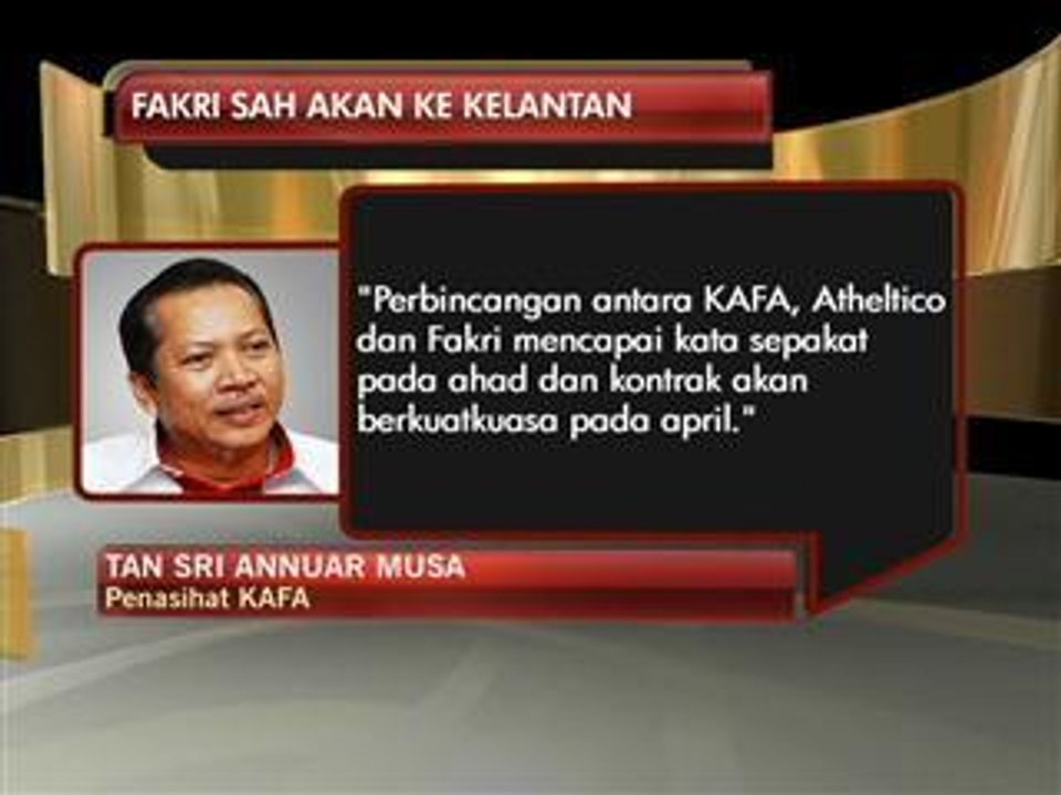 Fakri Saarani sah sertai Kelantan
