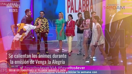 Conductores de "Venga la Alegría" se enfrentan en vivo