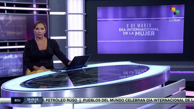 Organizaciones sociales en Chile marchan en conmemoración del Día Internacional de la Mujer