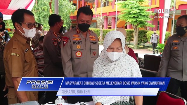 Kapolda Banten Tinjau Pelaksanaan Vaksinasi Covid-19 Serentak di SMAN 4 Kota Serang