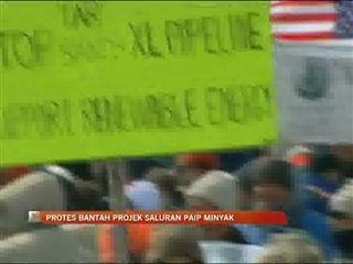 Protes bantah projek saluran paip minyak