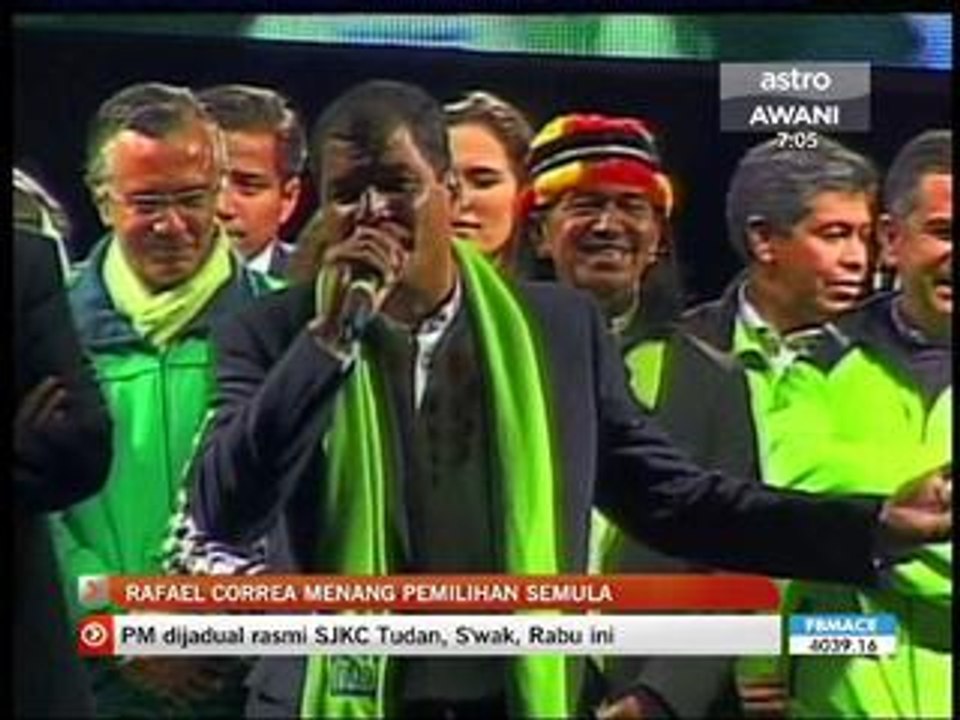 Rafael Correa menang pemilihan semula