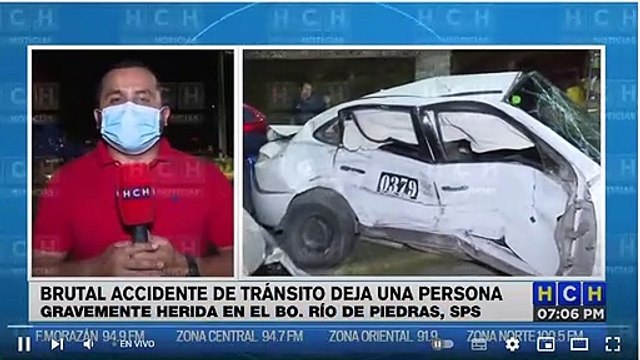 ¡Mameyazo! Una persona gravemente herida en aparatoso accidente en colonia sampedrana