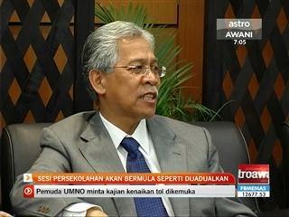 Sesi persekolahan akan bermula seperti dijadualkan