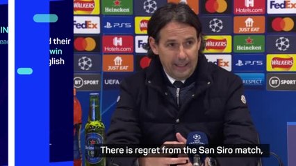 Inzaghi 'regrets' first leg defeat as Inter knocked out of Champions League