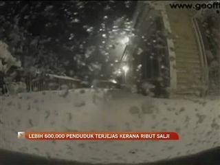 600,000 penduduk terjejas kerana sibut salji