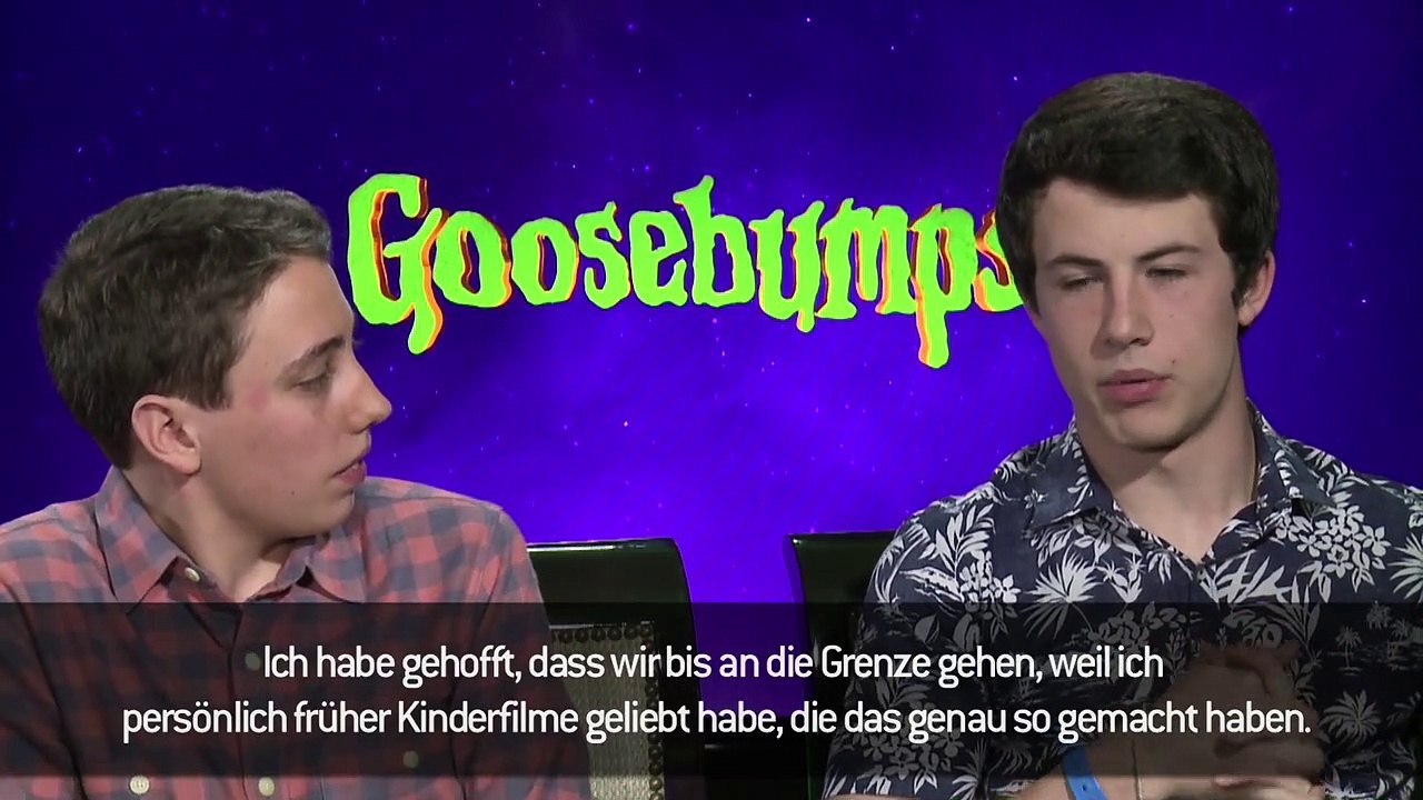 FILMSTARTS-Interview zu "Gänsehaut" mit Jack Black, Dylan Minnette, Odeya Rush, Ryan Lee, Rob Letterman und Neal Moritz