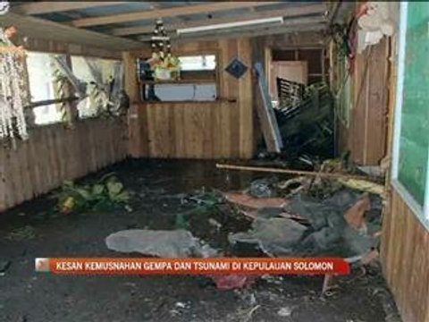 Kesan kemusnahan Tsunami di Kepulauan Solomon