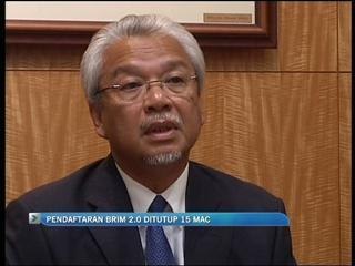 Pendaftaran BR1M 2.0 ditutup Mac