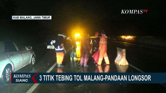 Pasca Tebing Pinggir Tol Longsor, Akses Tol Malang - Pandaan Kembali Berjalan Normal