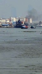 เรือบรรทุกน้ำมัน ไฟไหม้ !