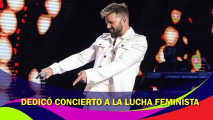 Ricky Martin dedicó su concierto a la lucha feminista