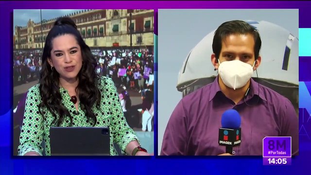 Mujeres policías se unieron a la marcha feminista del 8M 2022 en CDMX