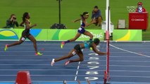Shaunae Miller plonge à l'arrivée de la finale